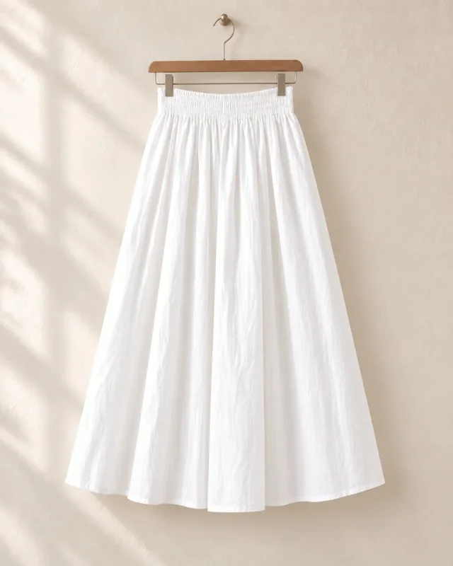 Falda Midi Fruncida