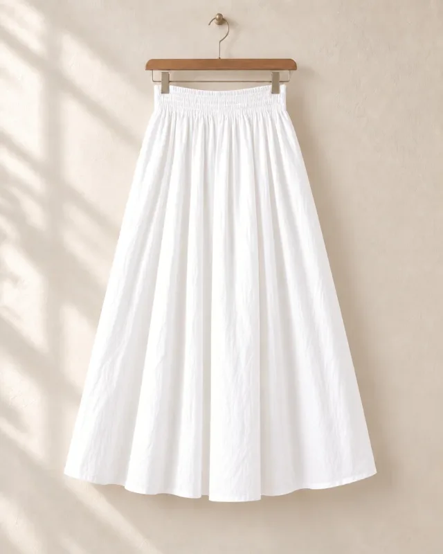 Falda Midi Fruncida