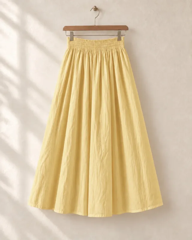 Falda Midi Fruncida