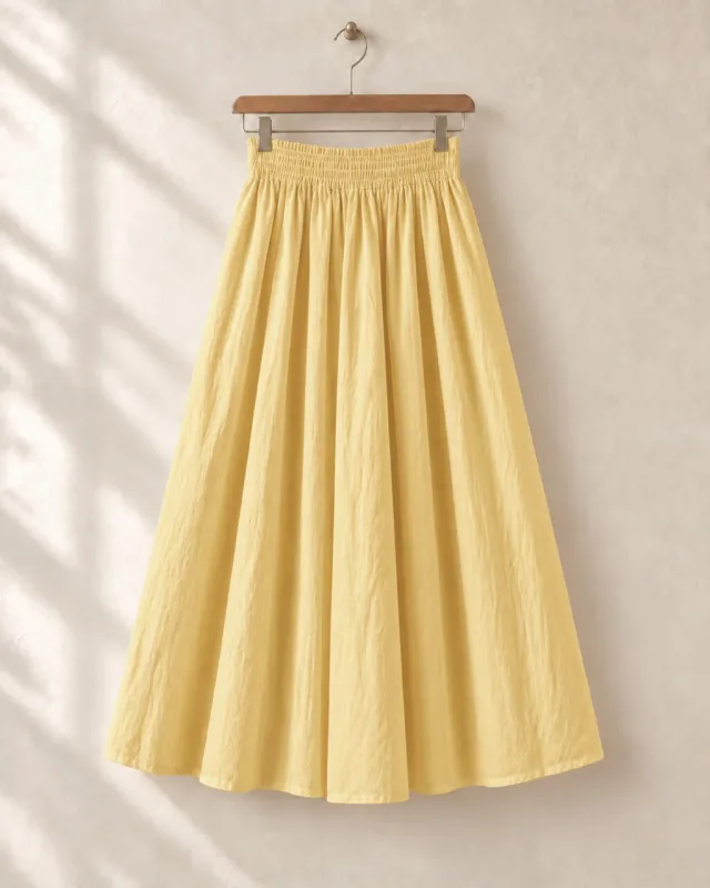 Falda Midi Fruncida