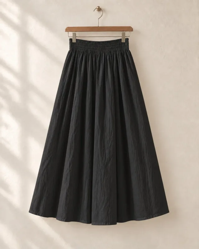 Falda Midi Fruncida