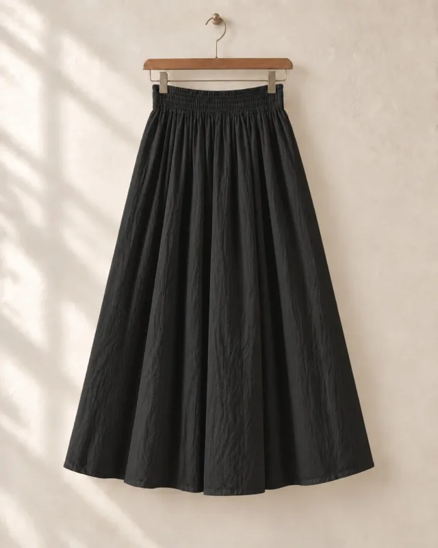Falda Midi Fruncida