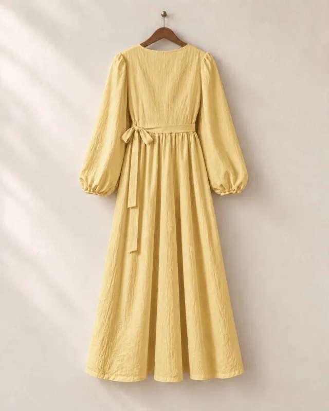 Vestido Midi Cruzado Lisa