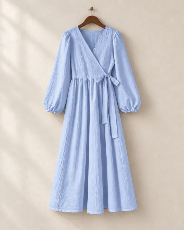 Vestido Midi Cruzado Lisa