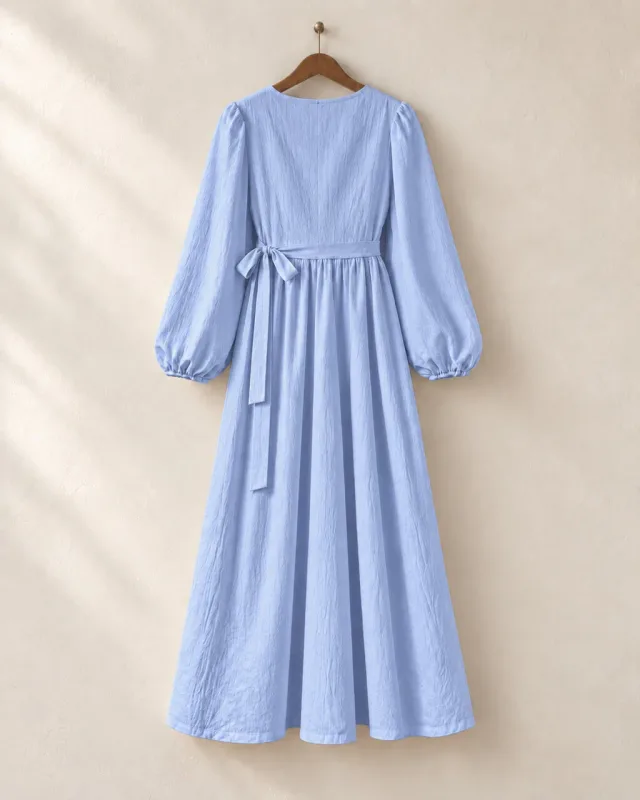 Vestido Midi Cruzado Lisa
