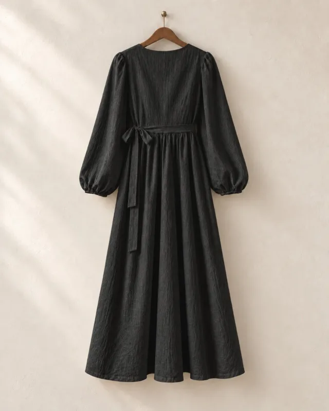 Vestido Midi Cruzado Lisa
